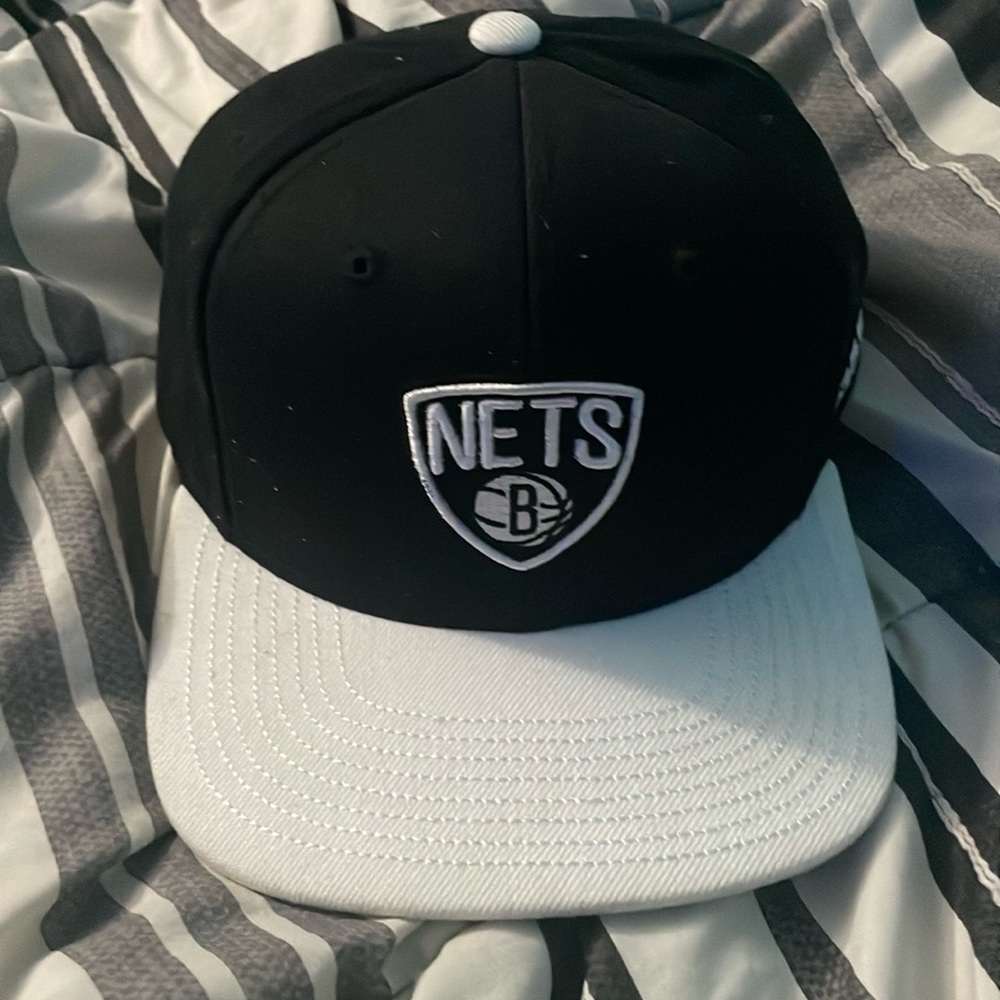 Adidas Brooklyn Nets SnapBack Hat with Brooklyn embroidered under flap
